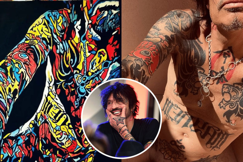 Tommy Lee nude and new painting