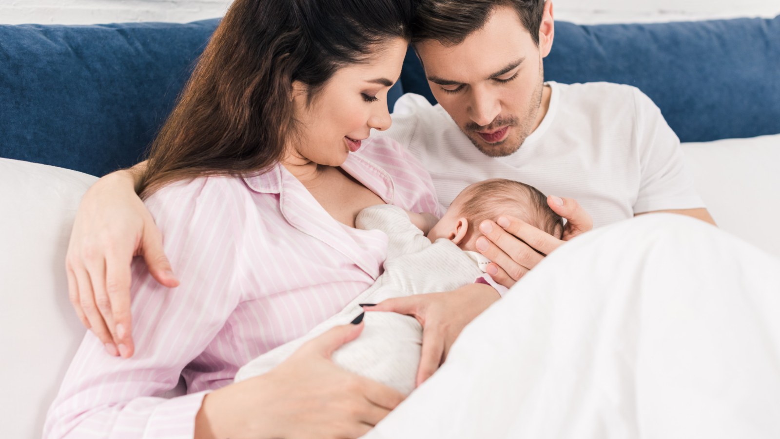 Breast Feeding To Husband During Pregnancy Husband Helping Wife While