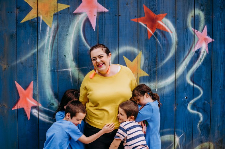Rosie Parsons and children