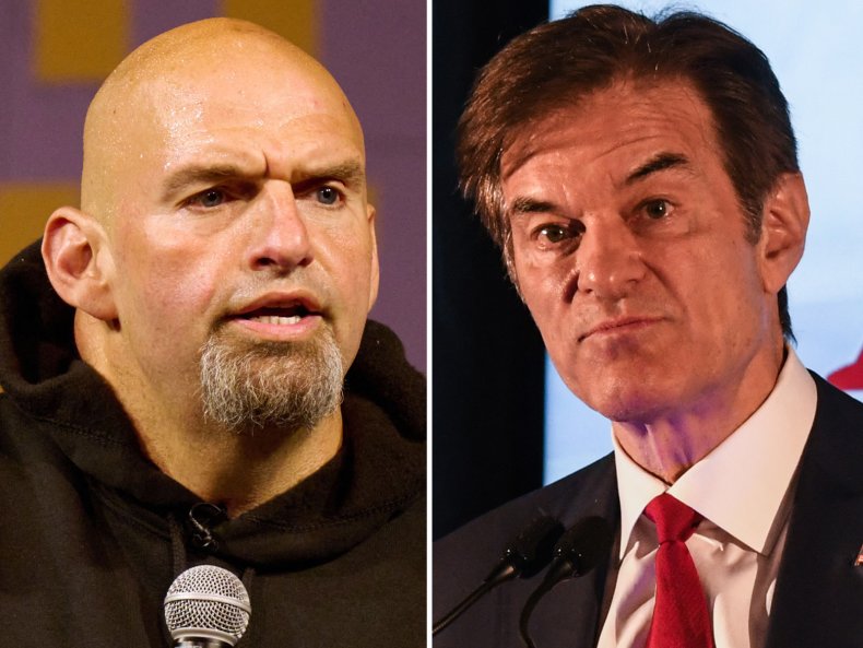 John Fetterman and Mehmet Oz