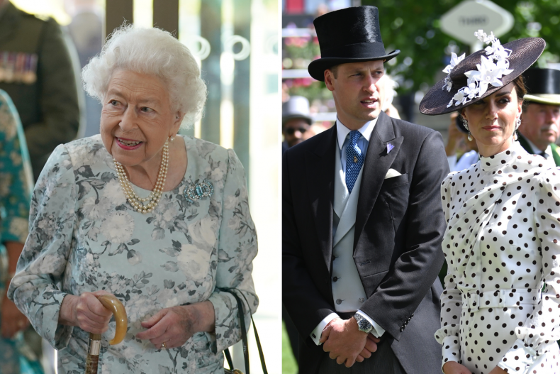 Queen Elizabeth II, William and Kate