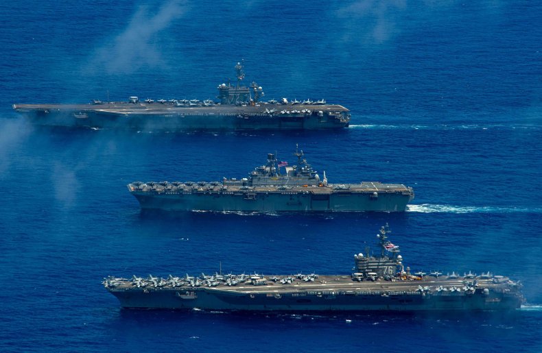 U.S. Aircraft Carrier Monitors China Military Drills