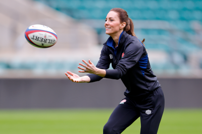 Kate Middleton with the England Rugby Team