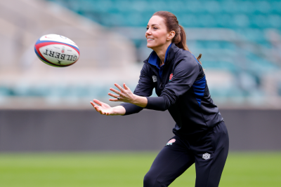 Kate Middleton with the England rugby team