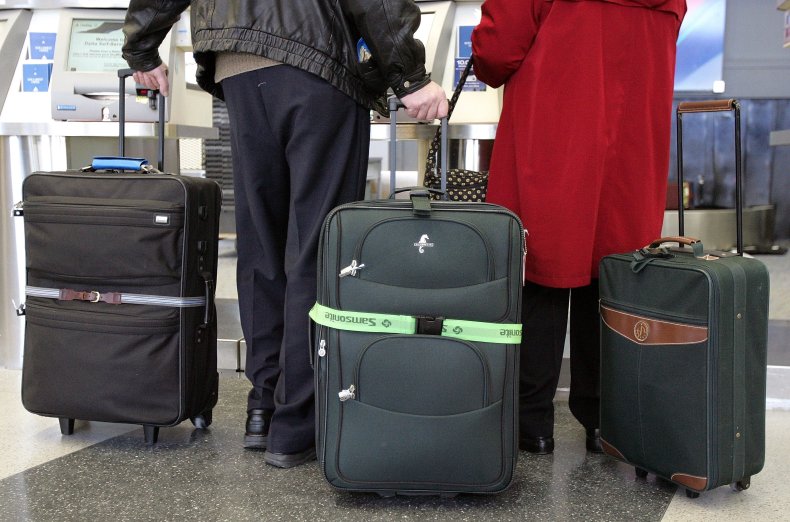 Spirit Airlines passenger umbilical cord in luggage