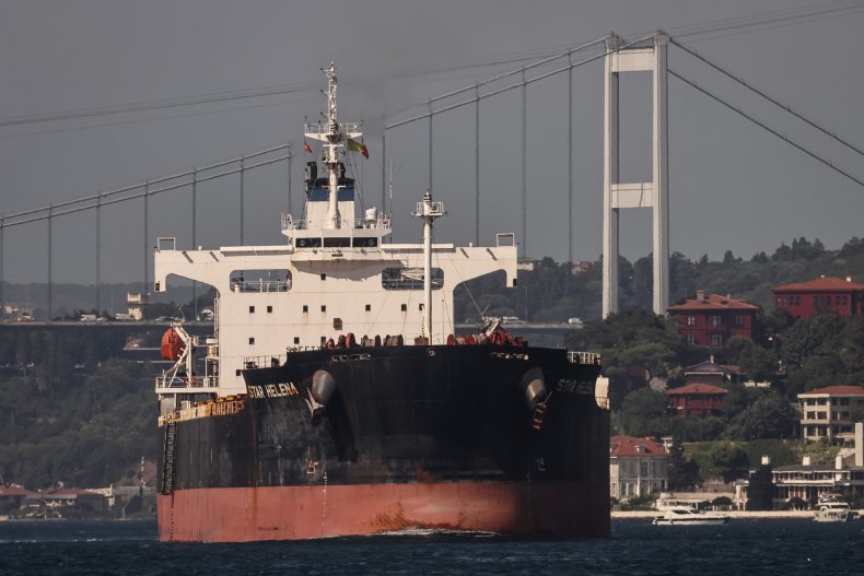 Grain ship transits Istanbul Black Sea Ukraine