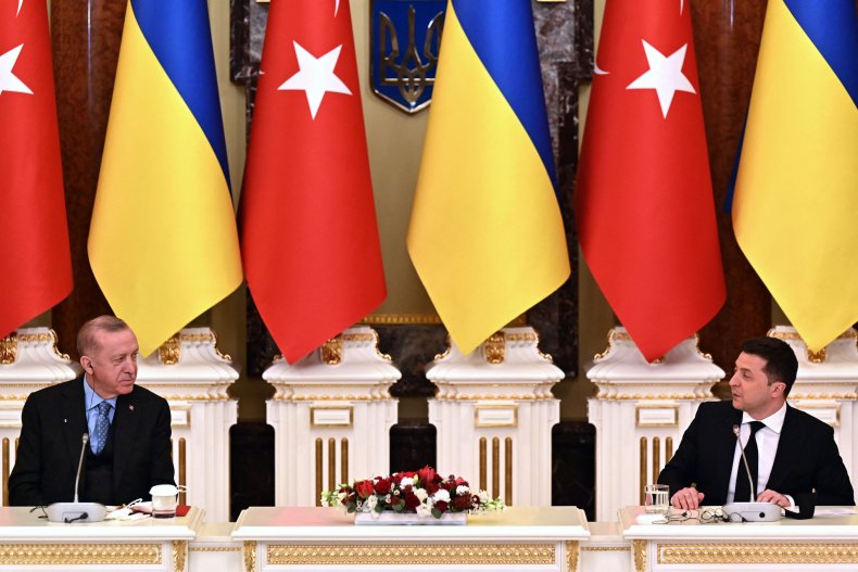 Erdogan and Zelensky in Kyiv February 2022