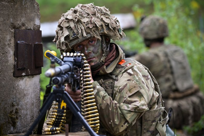 British soldiers on NATO drills