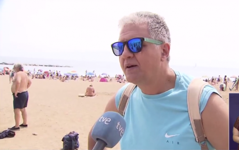 A screenshot from a TVE interview.