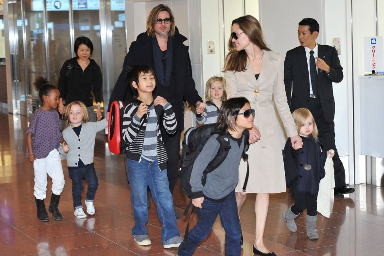 Brad Pitt, Angelina Jolie and their children