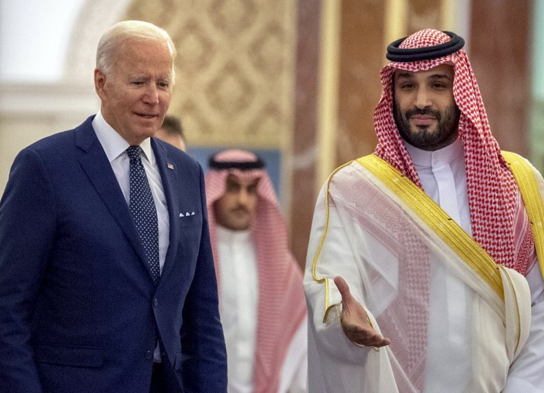 MBS greets Joe Biden in Saudi Arabia