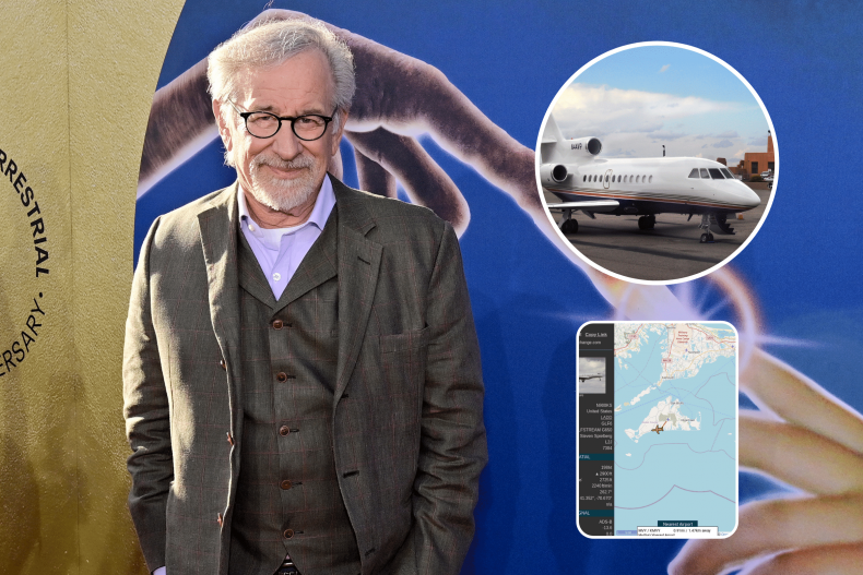 Steven Spielberg and private jet