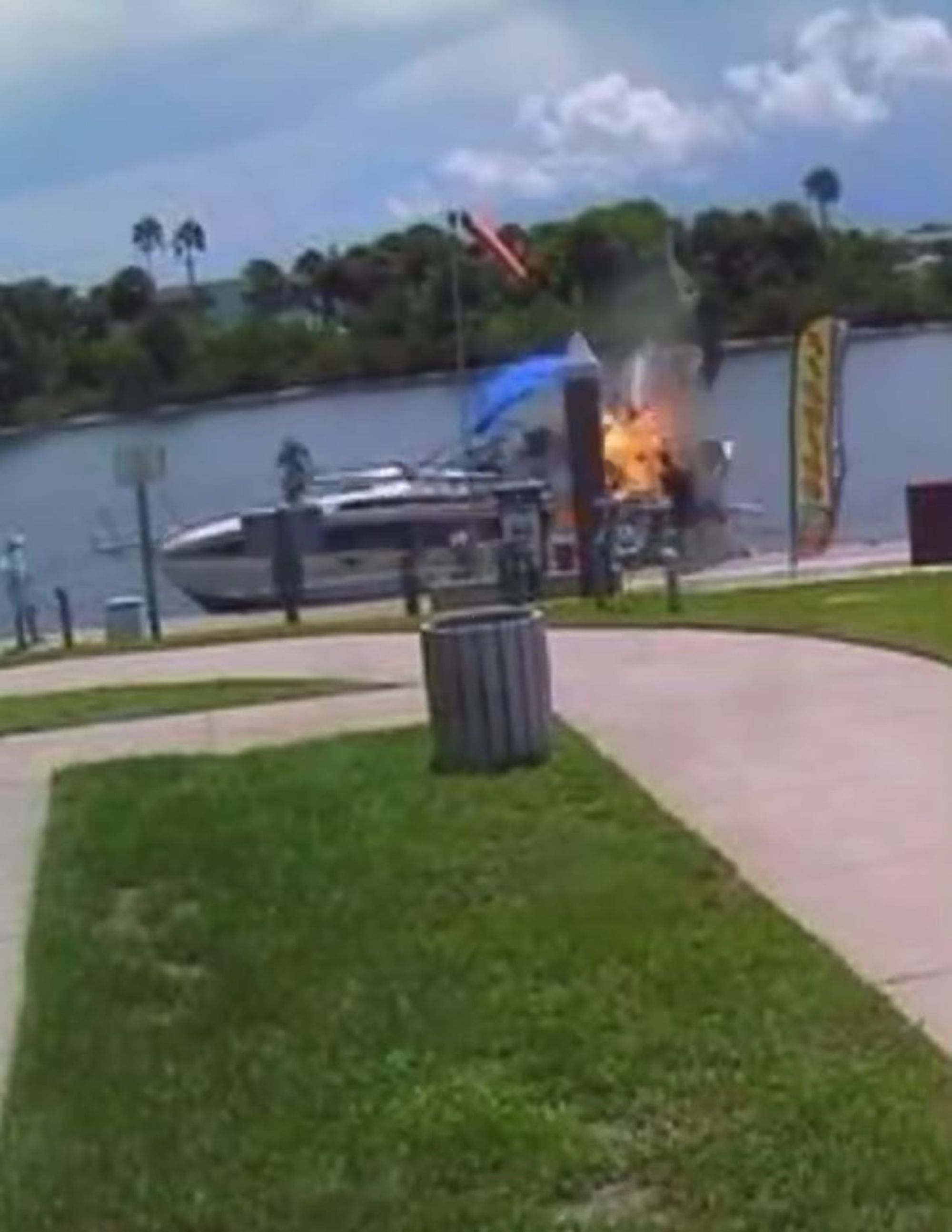 Watch Moment Boat Explodes In Florida, Injuring Four People