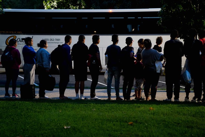 Migrant bus in Washington DC