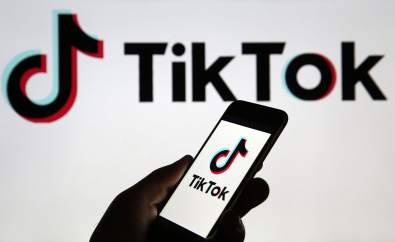 TikTok logo and phone