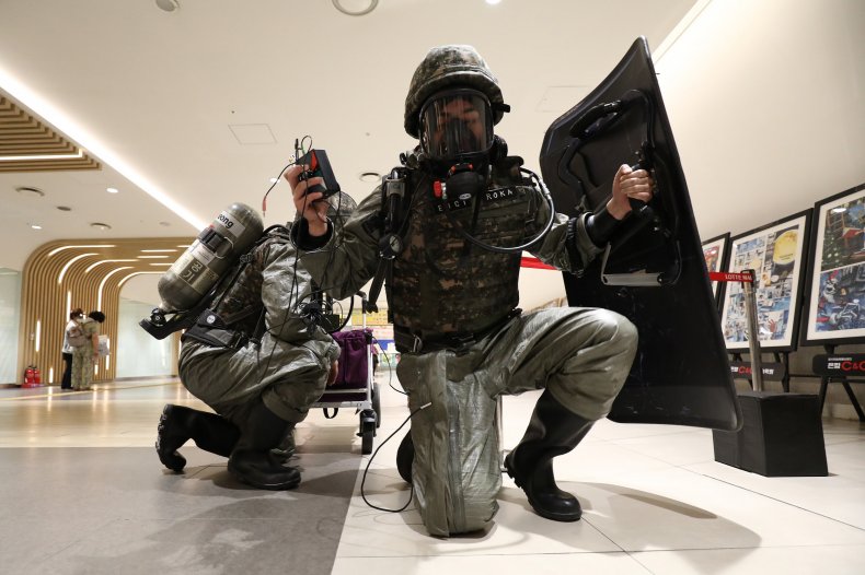 South, Korea, military, terrorism, chemical, exercise, Seoul