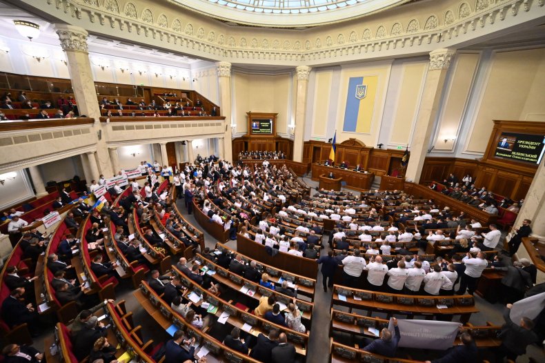 Zelensky addresses Ukrainian Rada in 2021