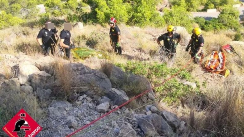 Benidorm Spain cliff accident