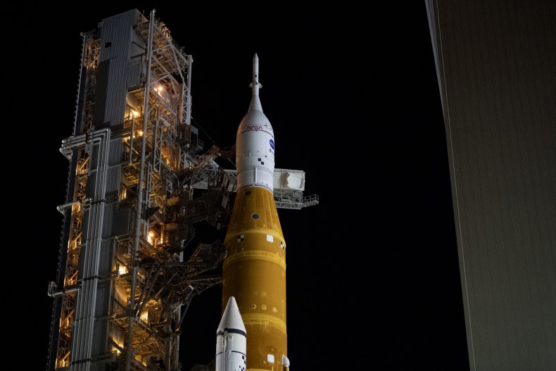 SLS with Orion at Kennedy Space Center