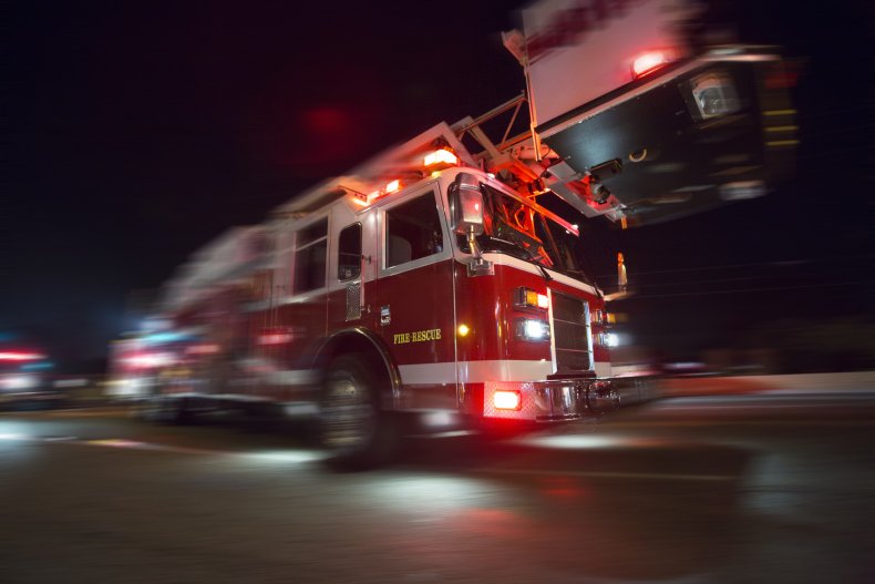 teacher injured ICU home firebombed