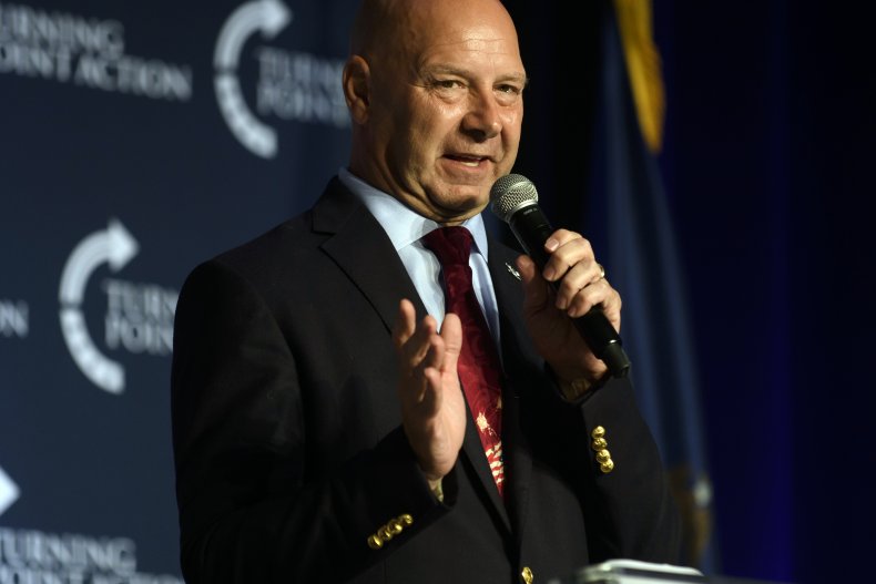 Gubernatorial Candidate Doug Mastriano Speaks to Supporters