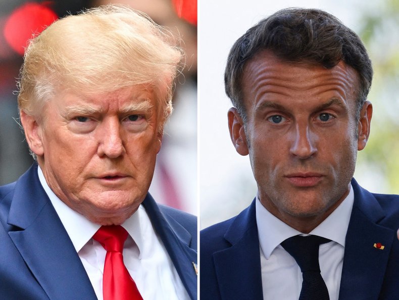 Donald Trump and Emmanuel Macron 