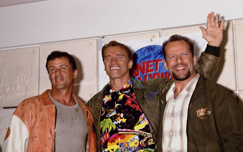 Sylvester Stallone, Arnold Schwarzenegger and Bruce Willis.