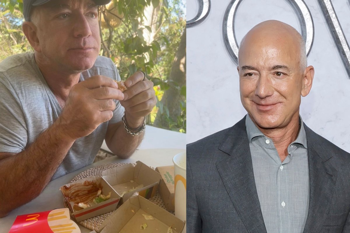 Jeff Bezos eating McDonald's