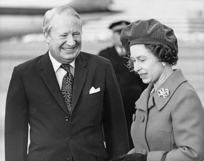 Koningin Elizabeth II en Edward Heath