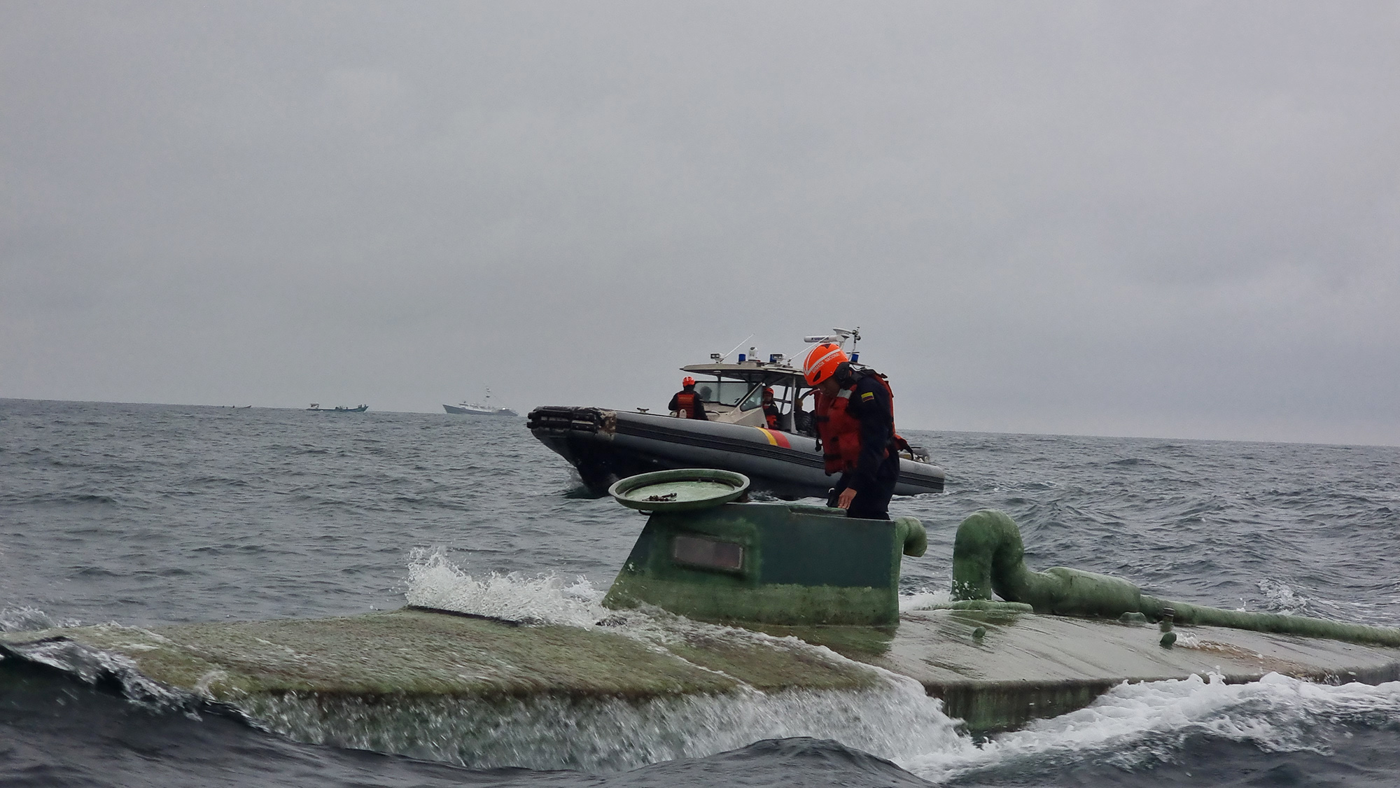 Drug trafficking using submarines