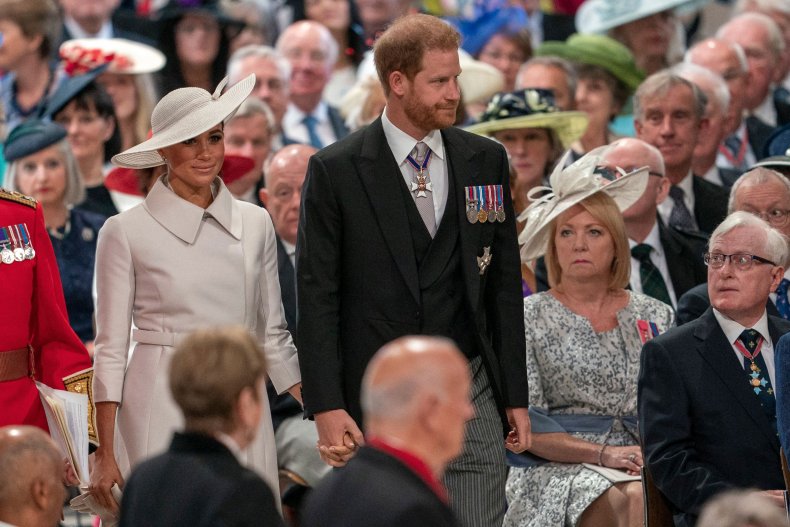 Prince Harry and Meghan Markle Jubilee Service
