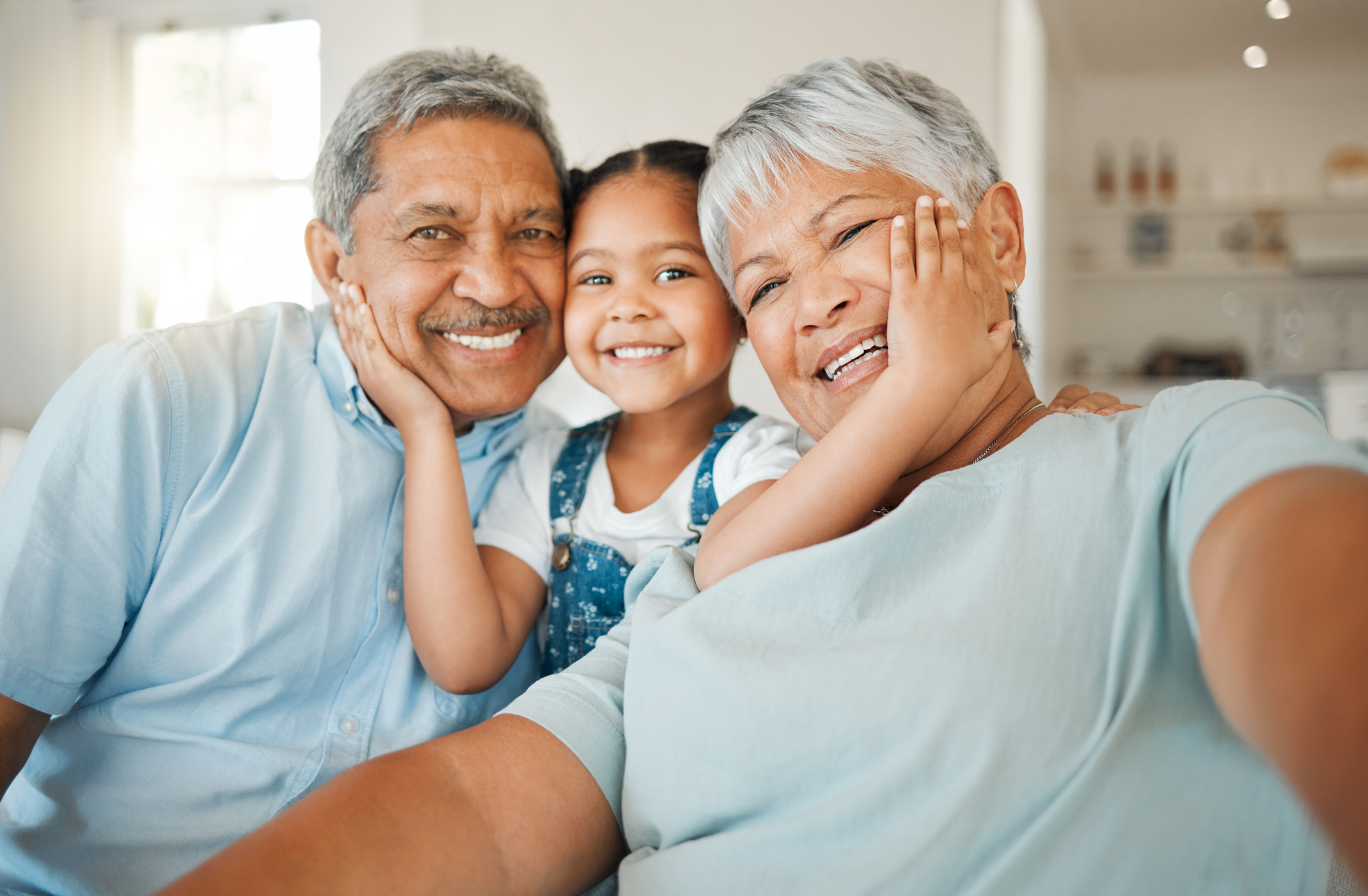 Happy Family With Grandparents