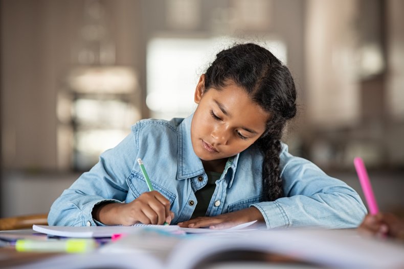 Child's homework teaches how to be