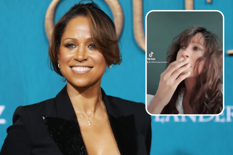 Stacey Dash and TikTok video inset