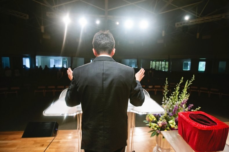 A pastor and congregation