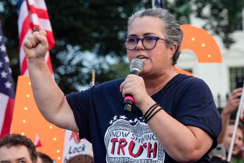 Rosie O'Donnell protesteert tegen Donald Trump