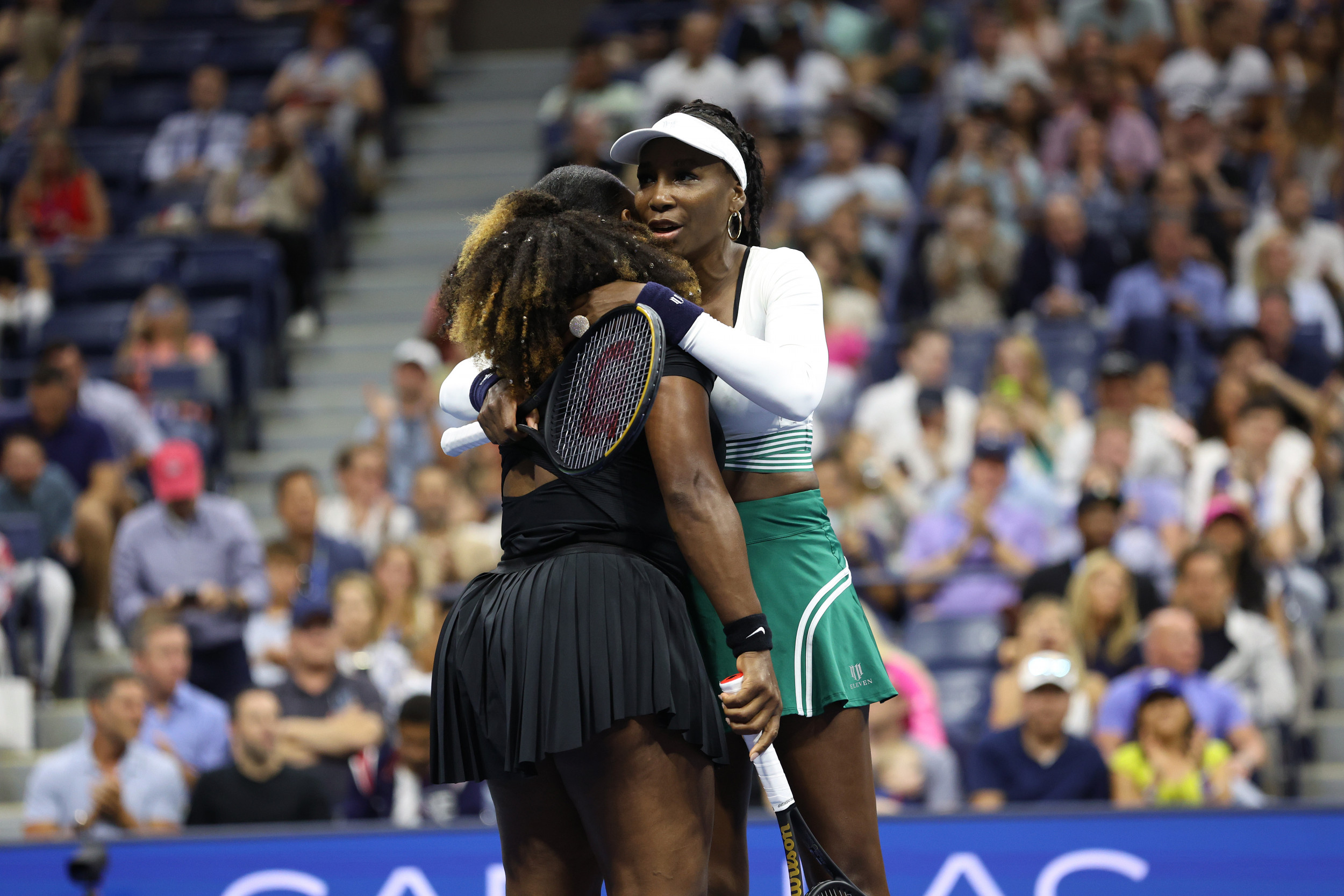 Serena and Venus Williams' "hug says it all' after U.S. Open...