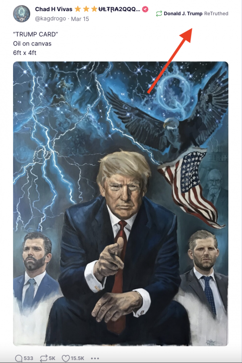 President sitting on a throne