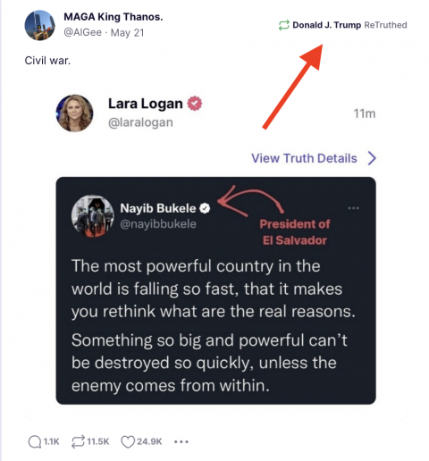 Donald Trump Post Truth Social 2