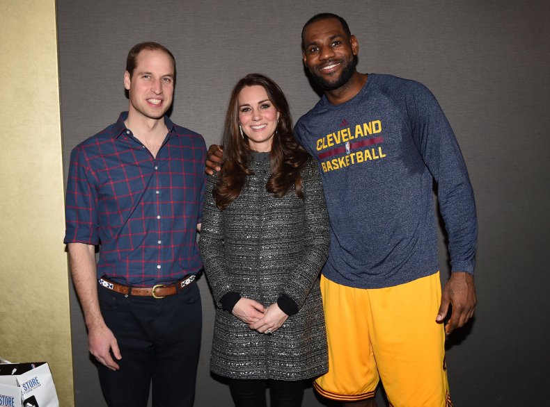 William, Kate and LeBron James