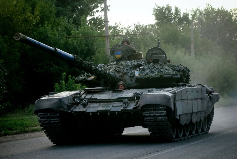 Ukrainian tank in Donetsk oblast eastern front