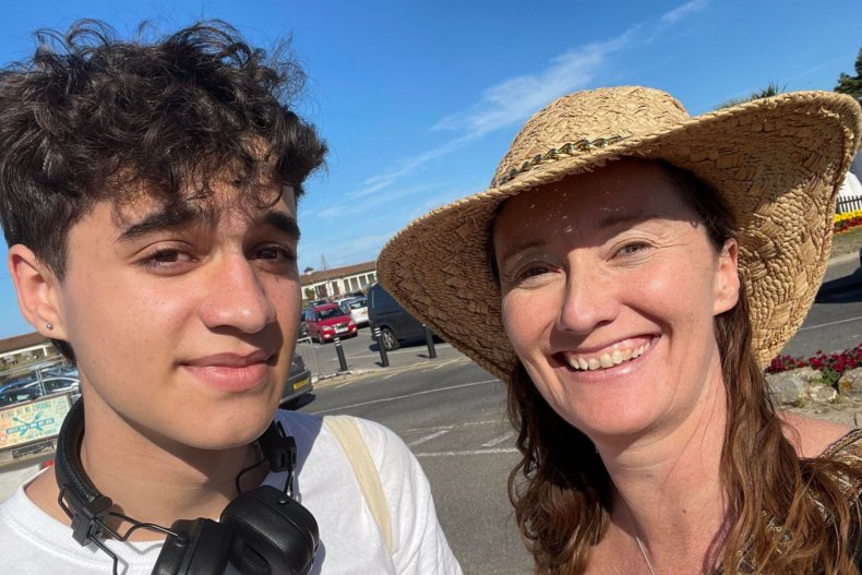 Beverley Densham and her son, Sammy