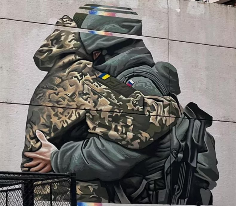 Ukraine mural in Melbourne
