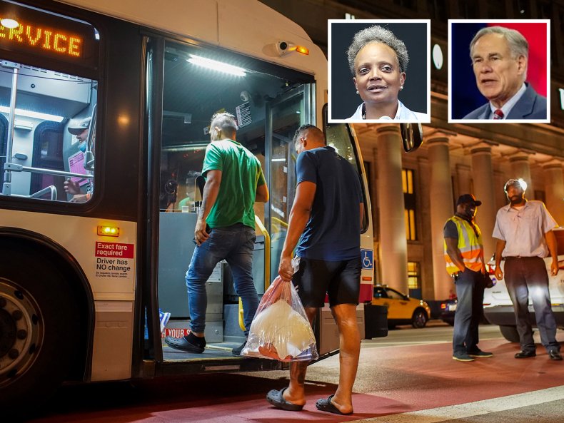 Greg Abbott Lori Lightfoot Migrants