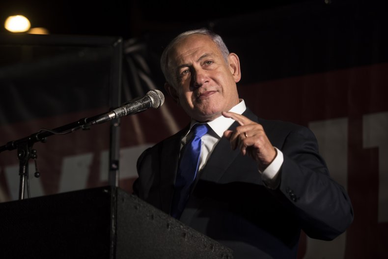 Former Israeli Prime Minister Benjamin Netanyahu speaks