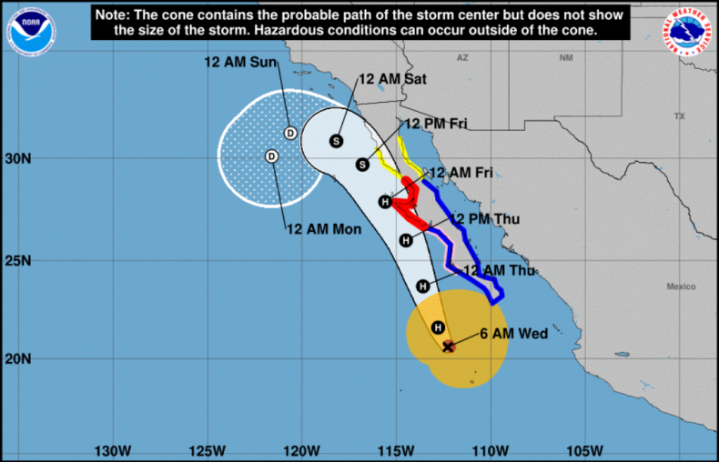 Hurricane Kay is moving north along Mexico