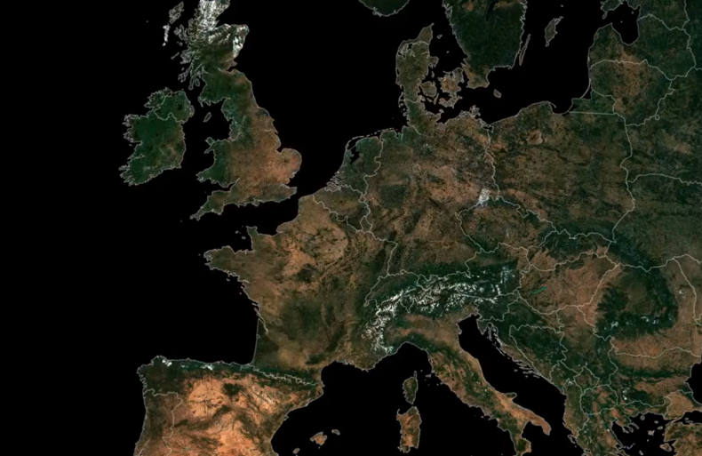Copernicus image of Europe