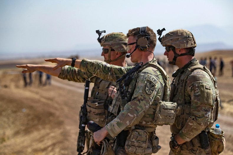 US soldiers attend a joint military exercise 