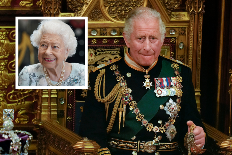 El rey Carlos III y la reina Isabel II