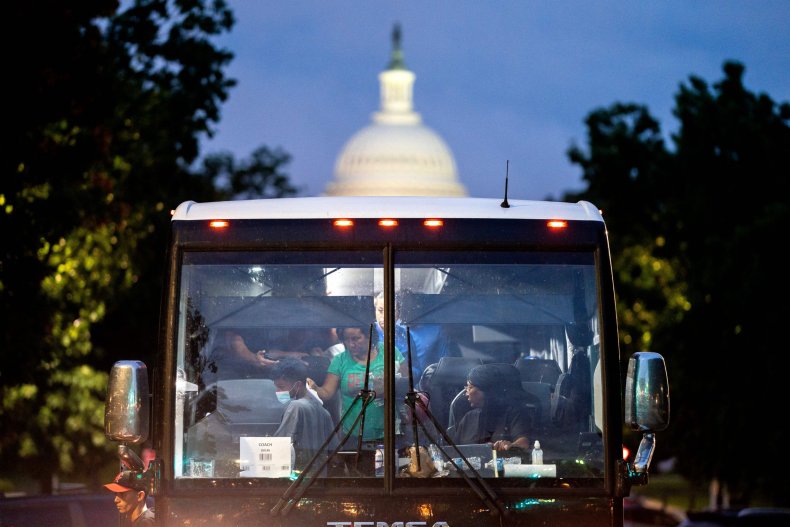 Migrants Bussed to D.C. 